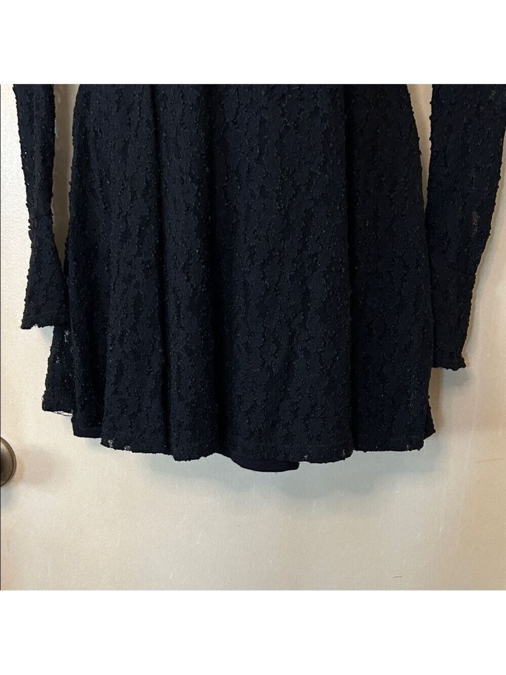 Free People Black Long Sleeve Lace Dress size XS - Picture 5 of 12